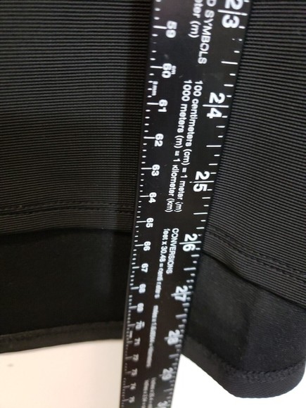 Chicos Collection  Black 3/4 Sleeve  Ribbon trim  Top Size 0  tunic hi-lo - Picture 4 of 6